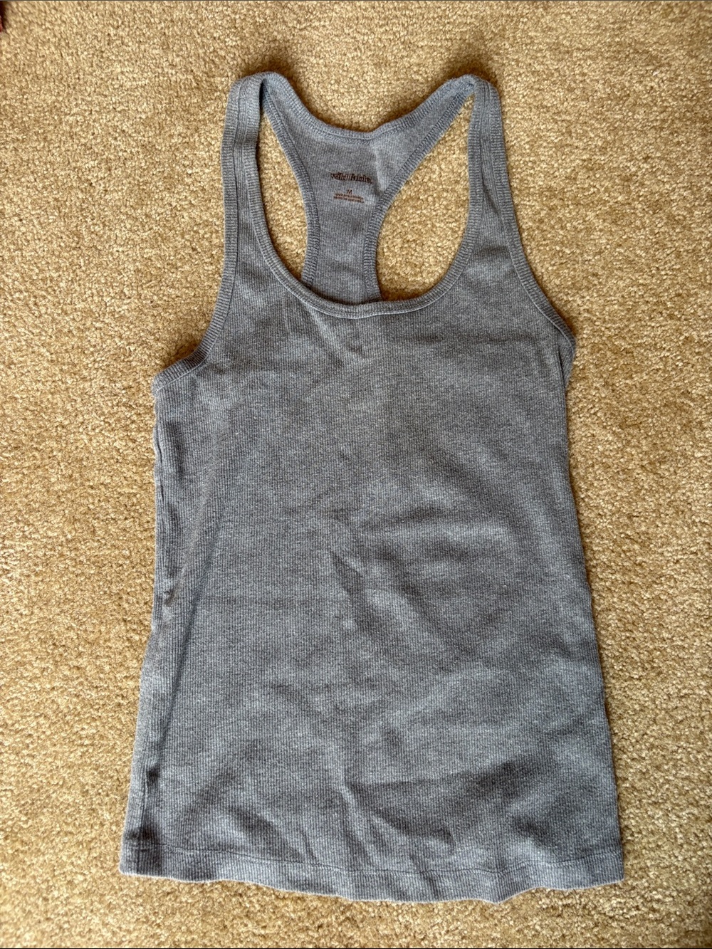 wild fable Gray Ribbed Racerback Tank